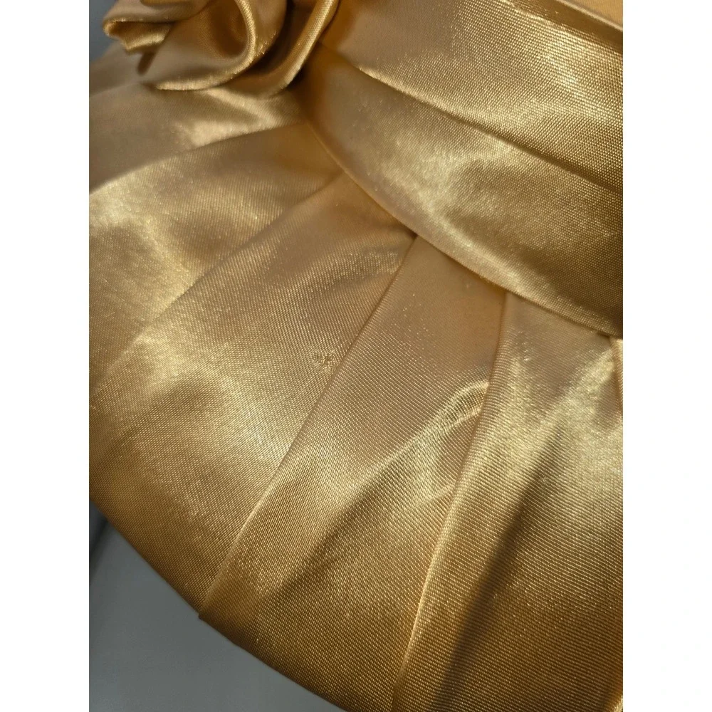 S.O.G.I.C. Dress Hat Womens One‎ Size Gold Good Floral Pleated Wide Brim